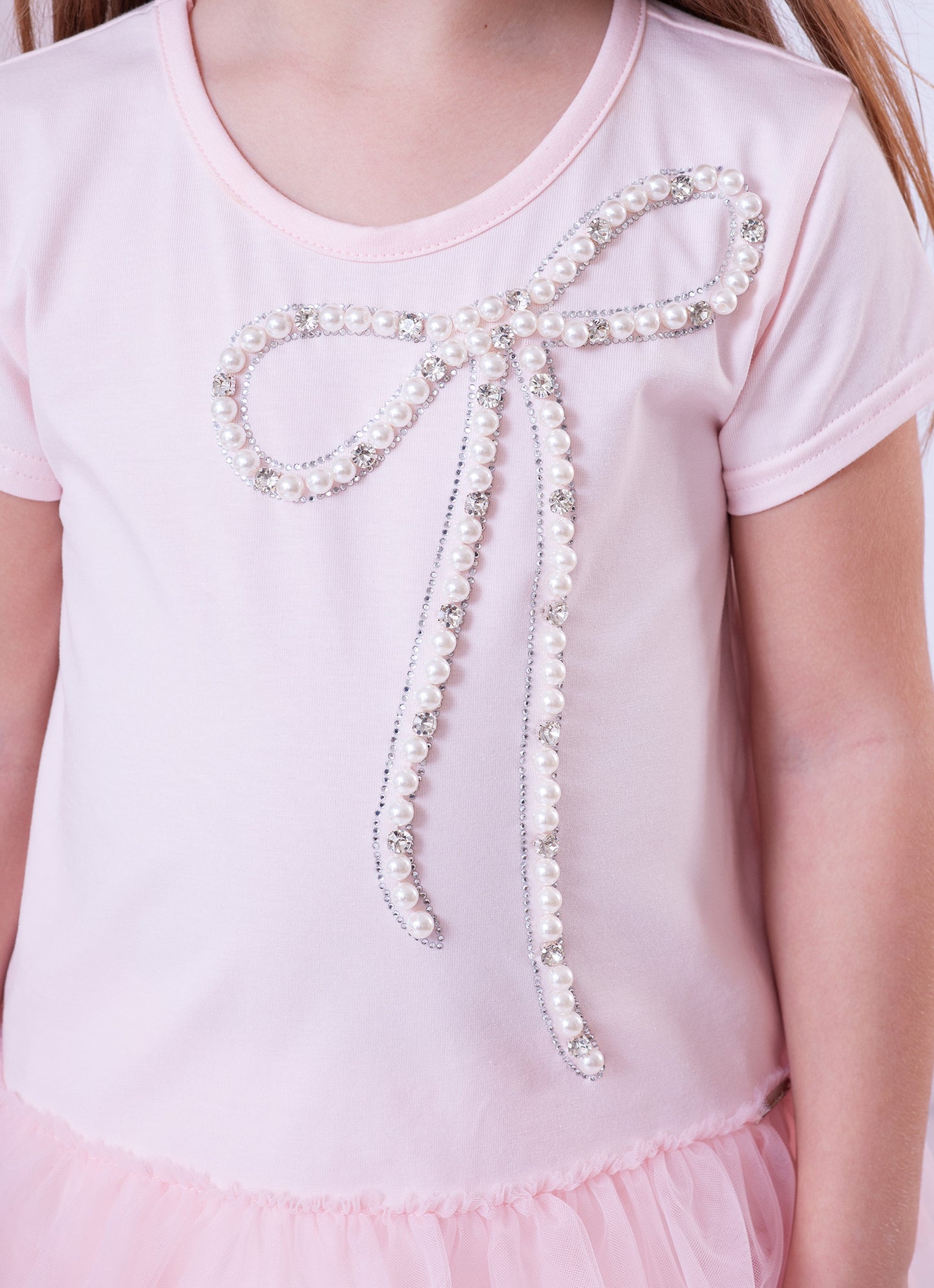 Blusa Cotton Babados Tule Maxi Laço