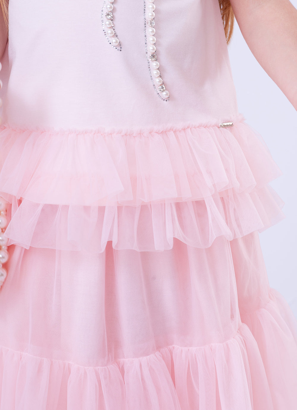Saia Short Midi Tule Babado