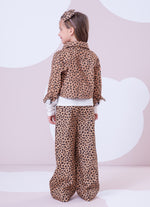 Calça Sarja Reta Estampa Onçinha