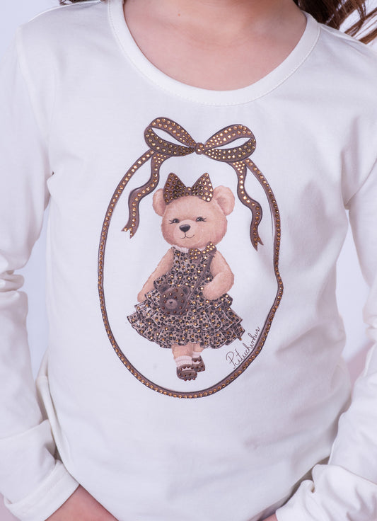 Blusa Cotton Ursinha Cristal