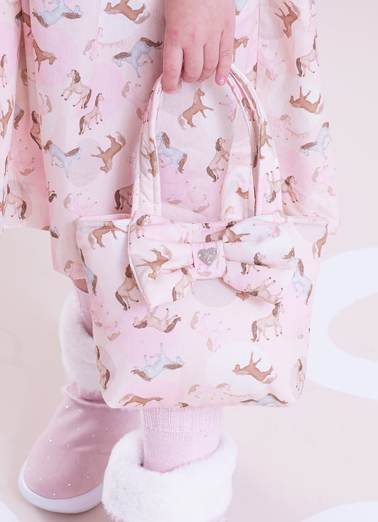 Bolsa Puffer Estampada Laço