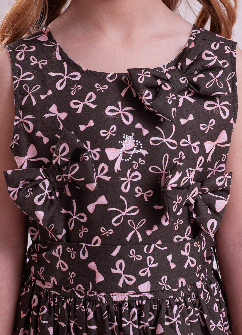 Vestido Algodao Estampa Lacinhos