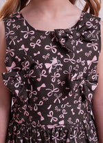 Vestido Algodao Estampa Lacinhos