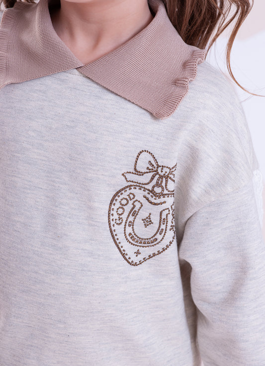 Moletom Gola Tricot Good Luck Cavalinho