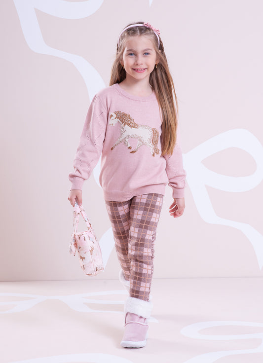 Legging Tricot Xadrez