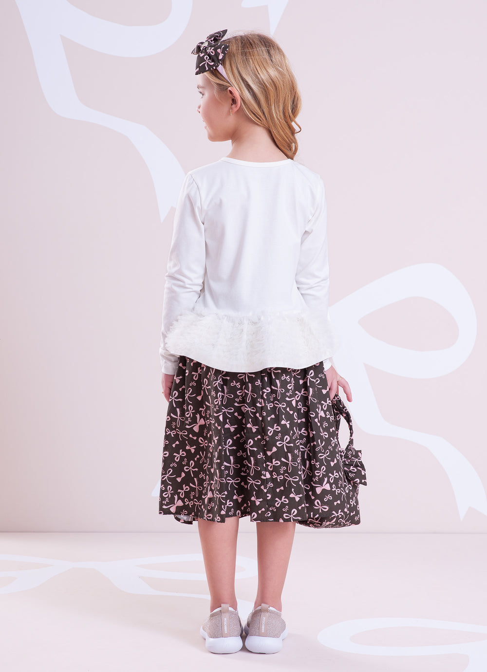 Blusa Cotton Moldura Quadros Frufru Tule Costas