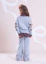 Calça Tricot Reta Barra Laços