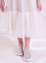 Vestido Tule Bordados Pérolas e Cristais