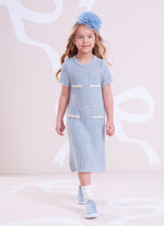 Vestido Tricot Ponto Renda  Bordados
