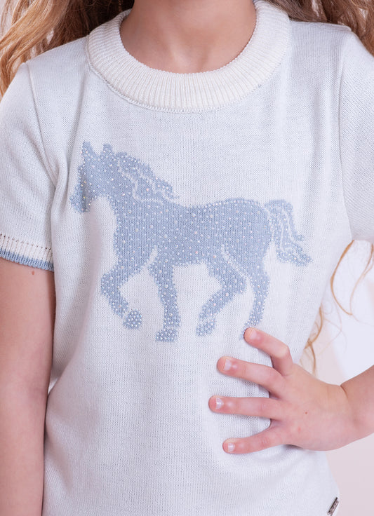 Blusa Tricot Cavalinho Cristal