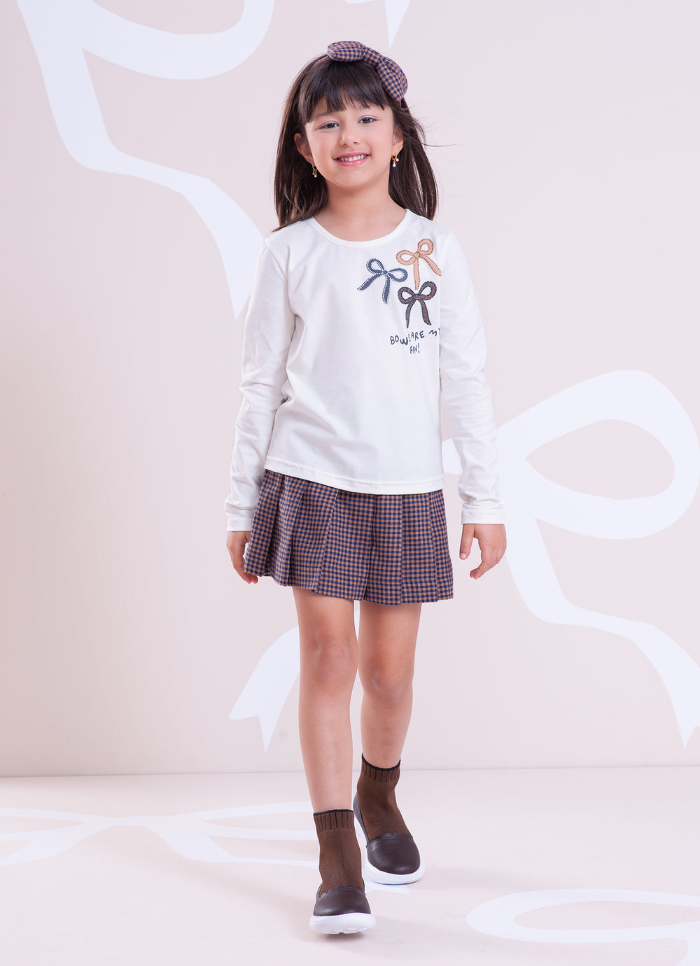 Blusa Cotton Laços Cristais