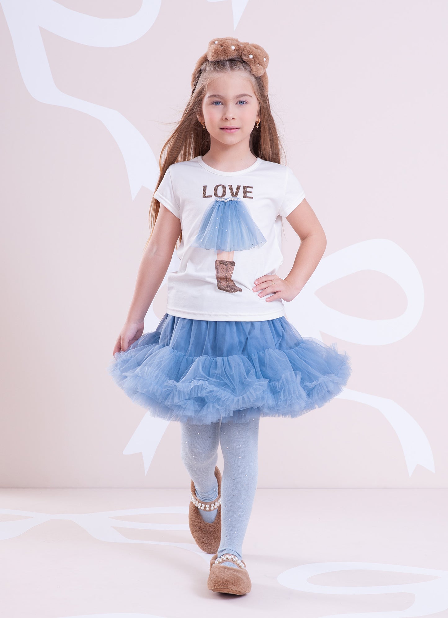 Blusa Cotton Saia Tule Love