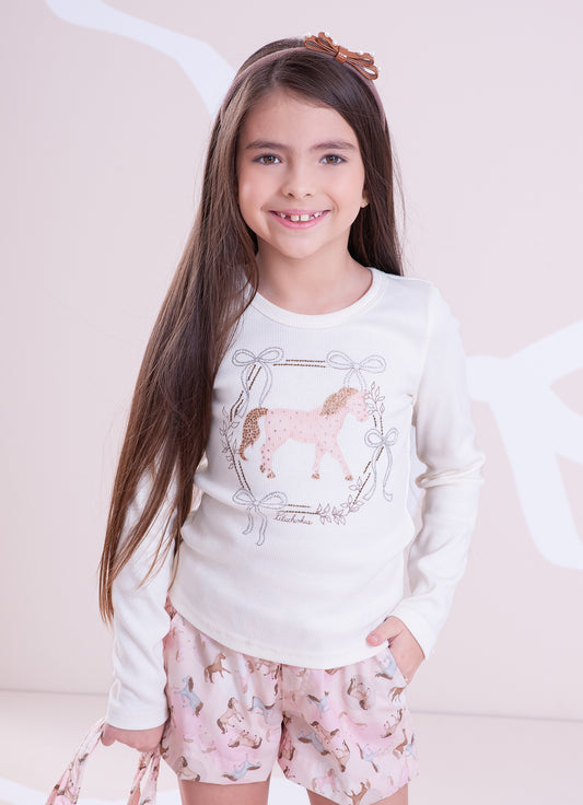 Blusa Ribana Moldura Cavalinho Cristal