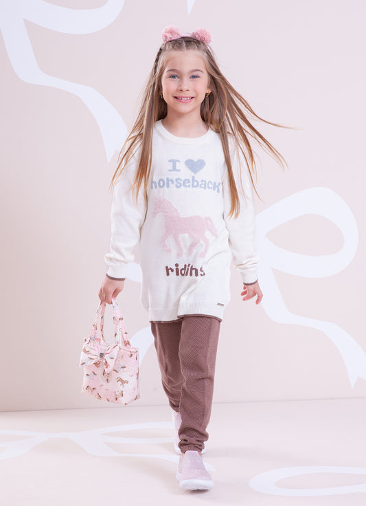 Legging Tricot Montaria Ponto Texturizado