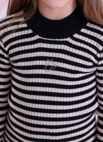 Blusa Tricot Canelada Listrada Cristal