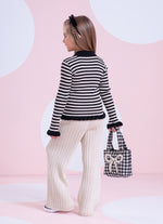 Blusa Tricot Canelada Listrada Cristal