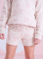 Short Tricot Multi Laços Bolsos Bordados