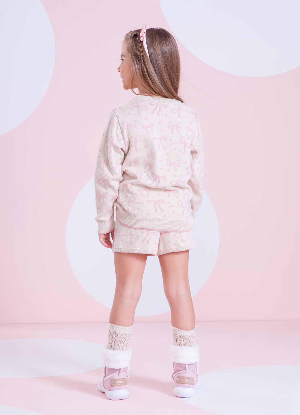 Blusa Tricot Jacquard Multi Laços