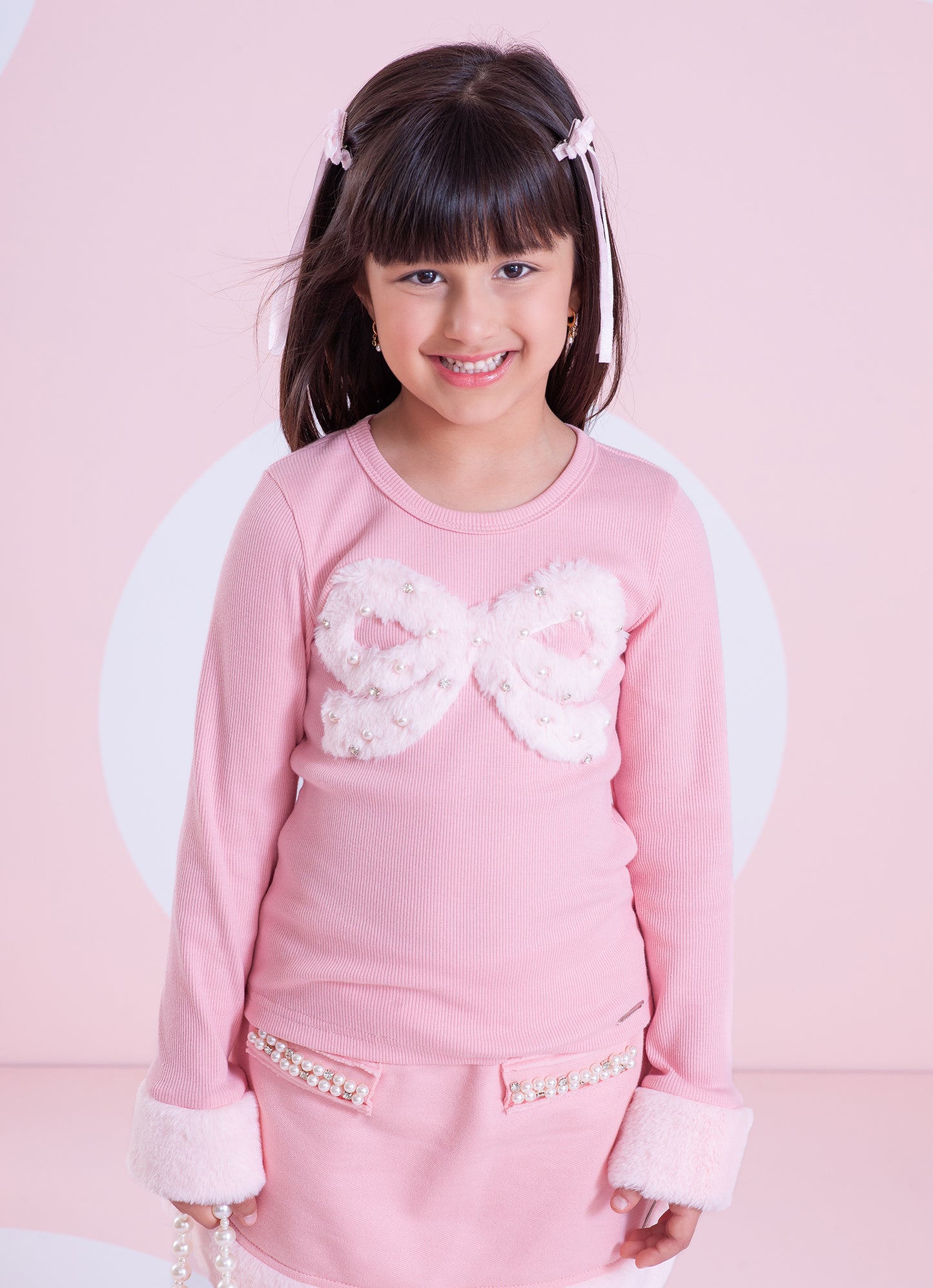 Blusa Ribana Laço de Pele Bordado