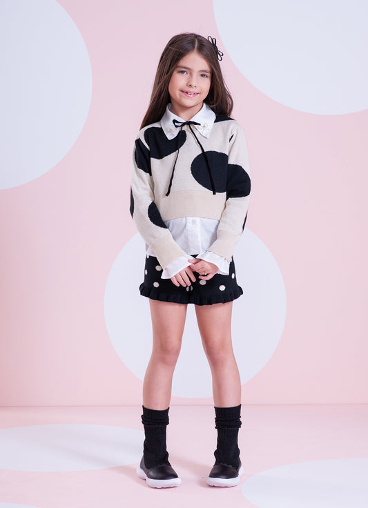 Short Tricot Poá Babadinho