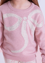 Blusa Tricot Maxi Laço Cristal