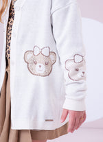 Maxi Casaco Tricot Multi Tosto Ursinhas Cristal