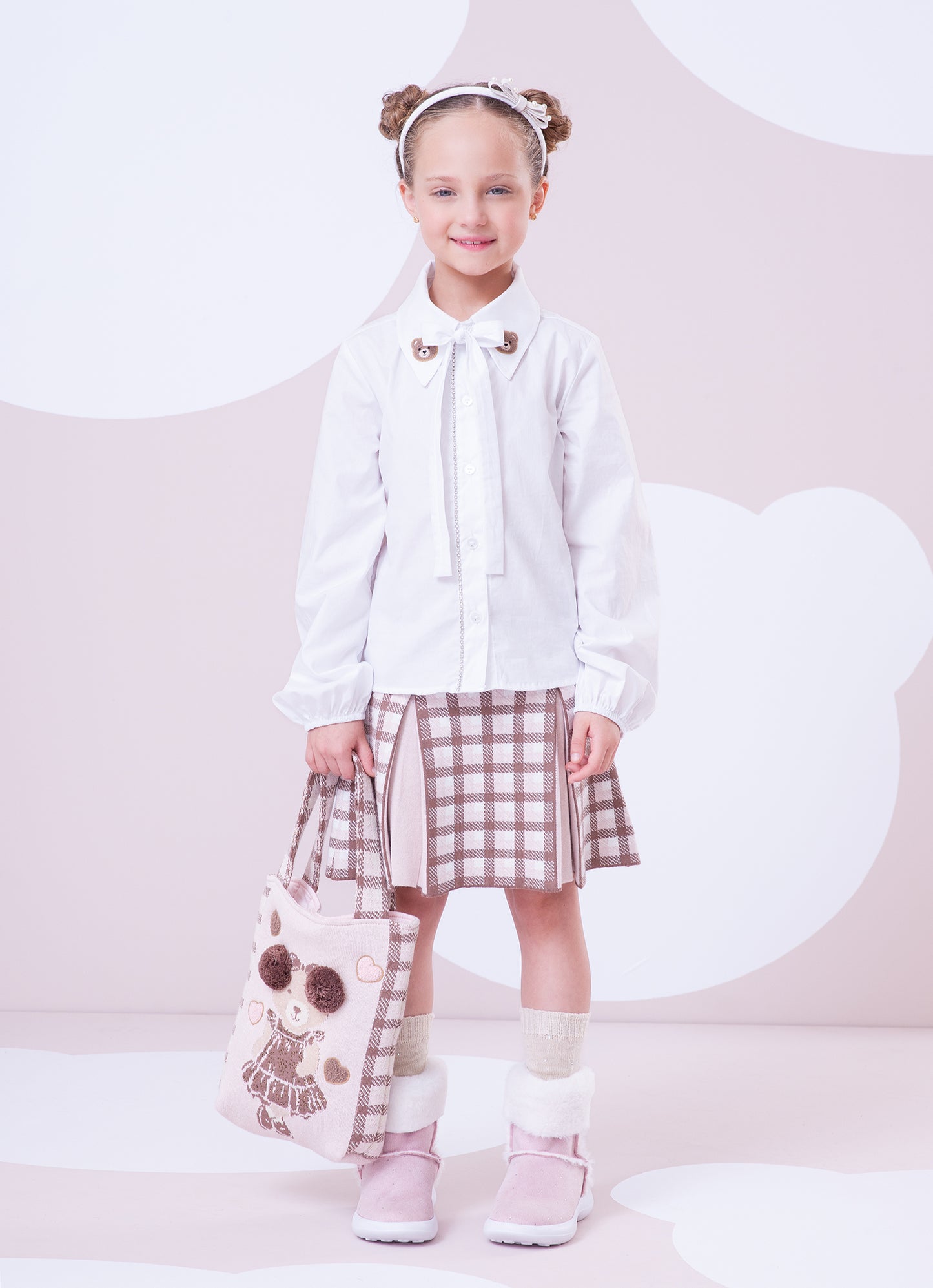 Camisa Tricoline Cristal Patche Ursinha
