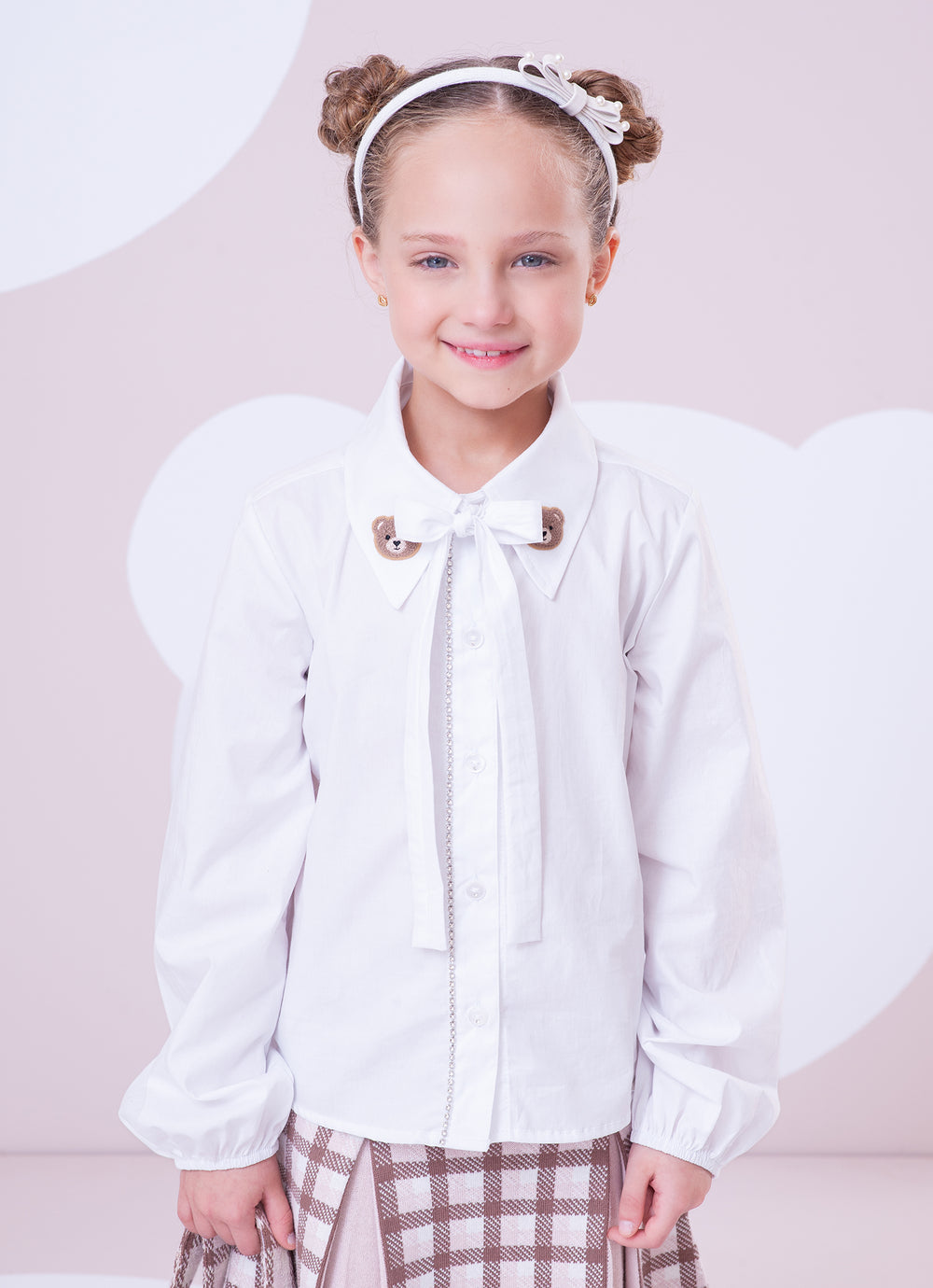 Camisa Tricoline Cristal Patche Ursinha
