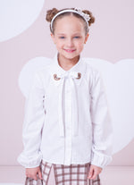 Camisa Tricoline Cristal Patche Ursinha