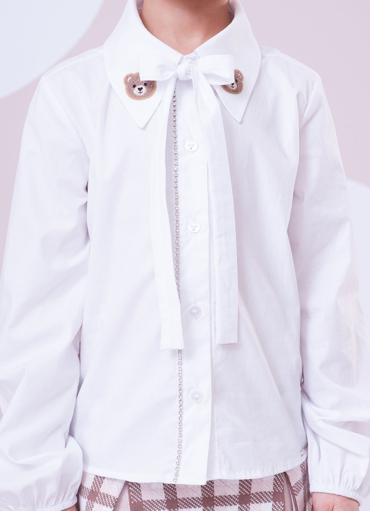 Camisa Tricoline Cristal Patche Ursinha