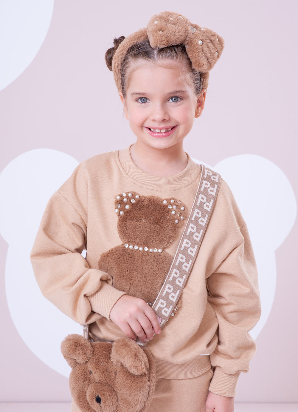 Blusa Moletom Urso Pele Bordados