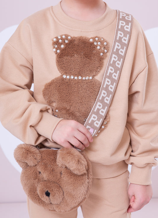 Blusa Moletom Urso Pele Bordados
