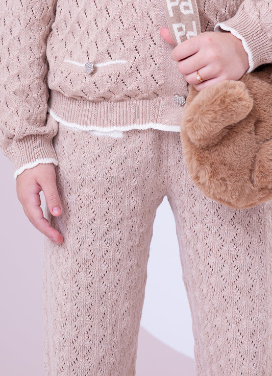 Calça Bloomer Tricot Ponto Rendado