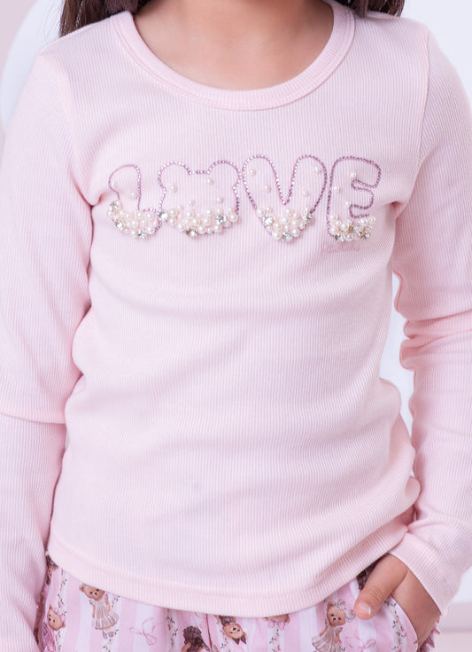Blusa Ribana Love Bordados