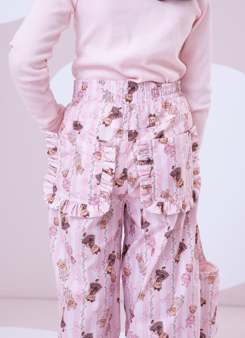Calça Jogging Algodão Listras e Ursas