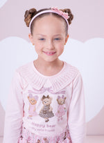 Blusa Cotton Ursinhas Gola Tricot