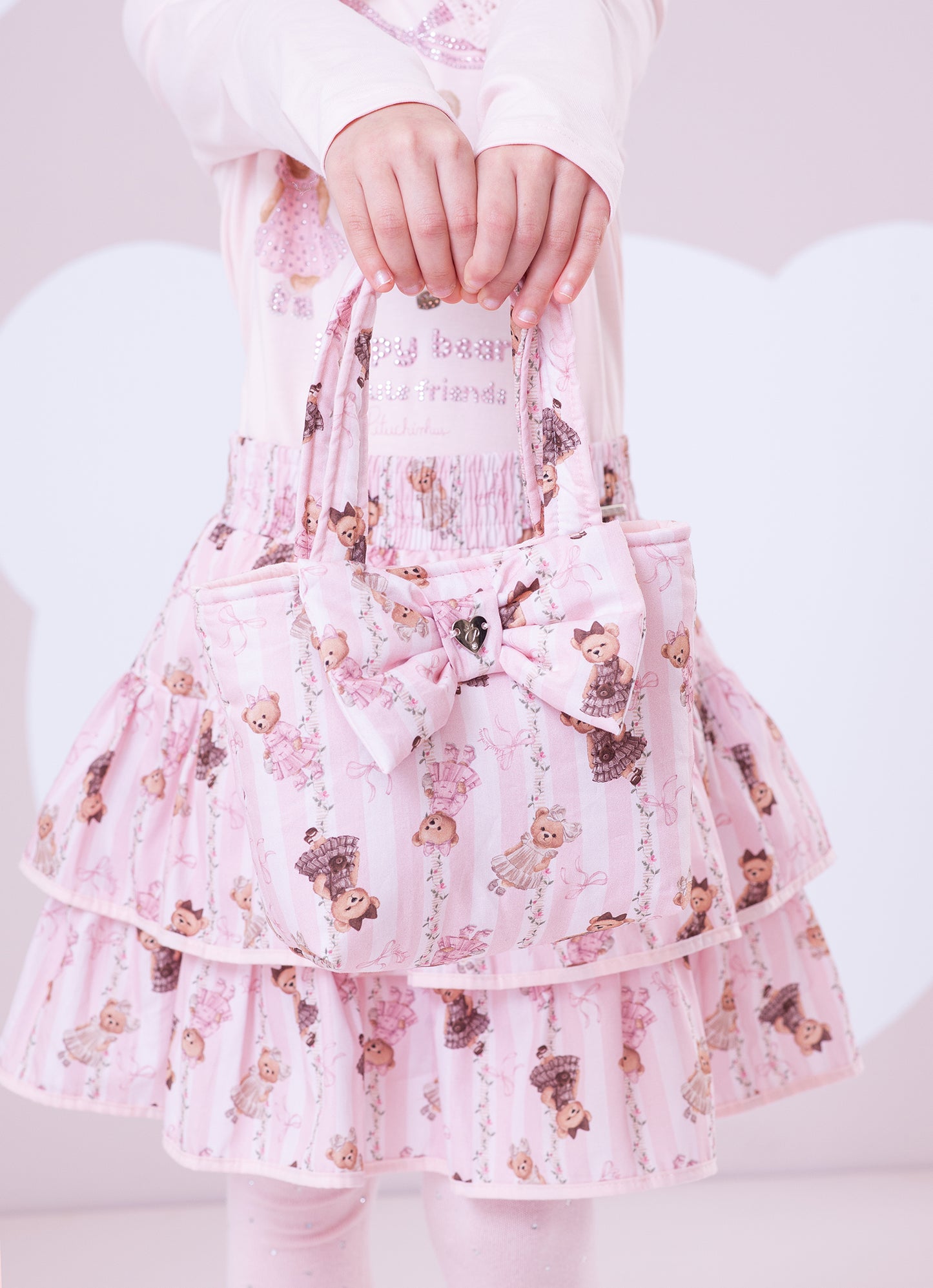 Bolsa Puffer Estampada Laço