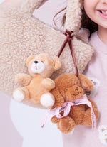 Bolsa Pele Chaveiros Urso e Cachorro
