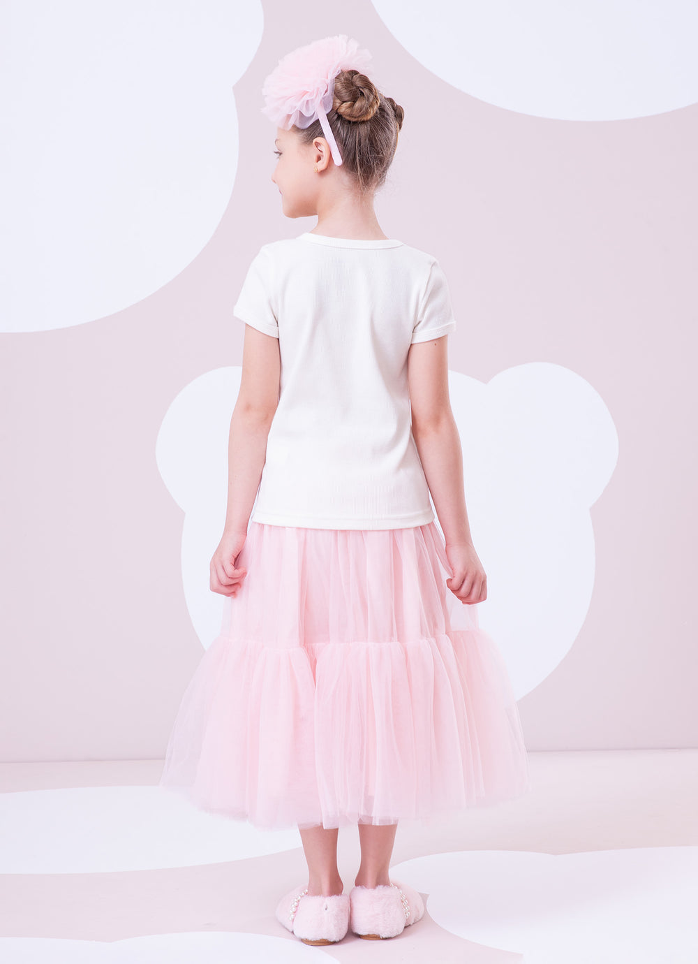 Blusa Ribana Ursinha Saia Tule Bordado