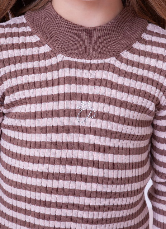 Blusa Tricot Canelado Listrado