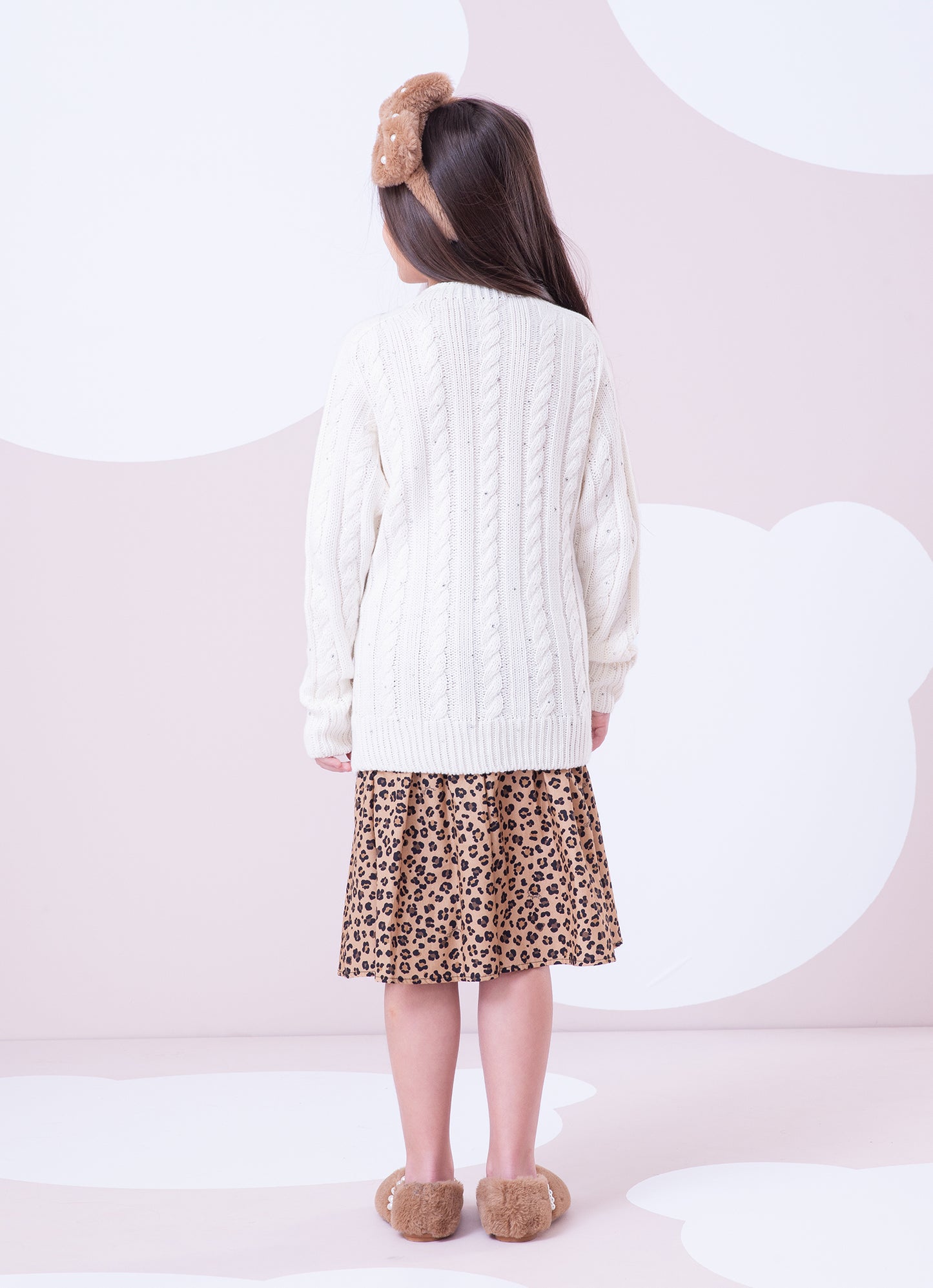 Saia Short Midi Algodão Estampa Onçinha