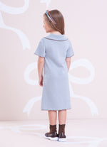 Vestido Tricot Gola Polo Laços Bolsos