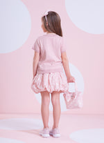 Saia Short Balonê Estampa Corações