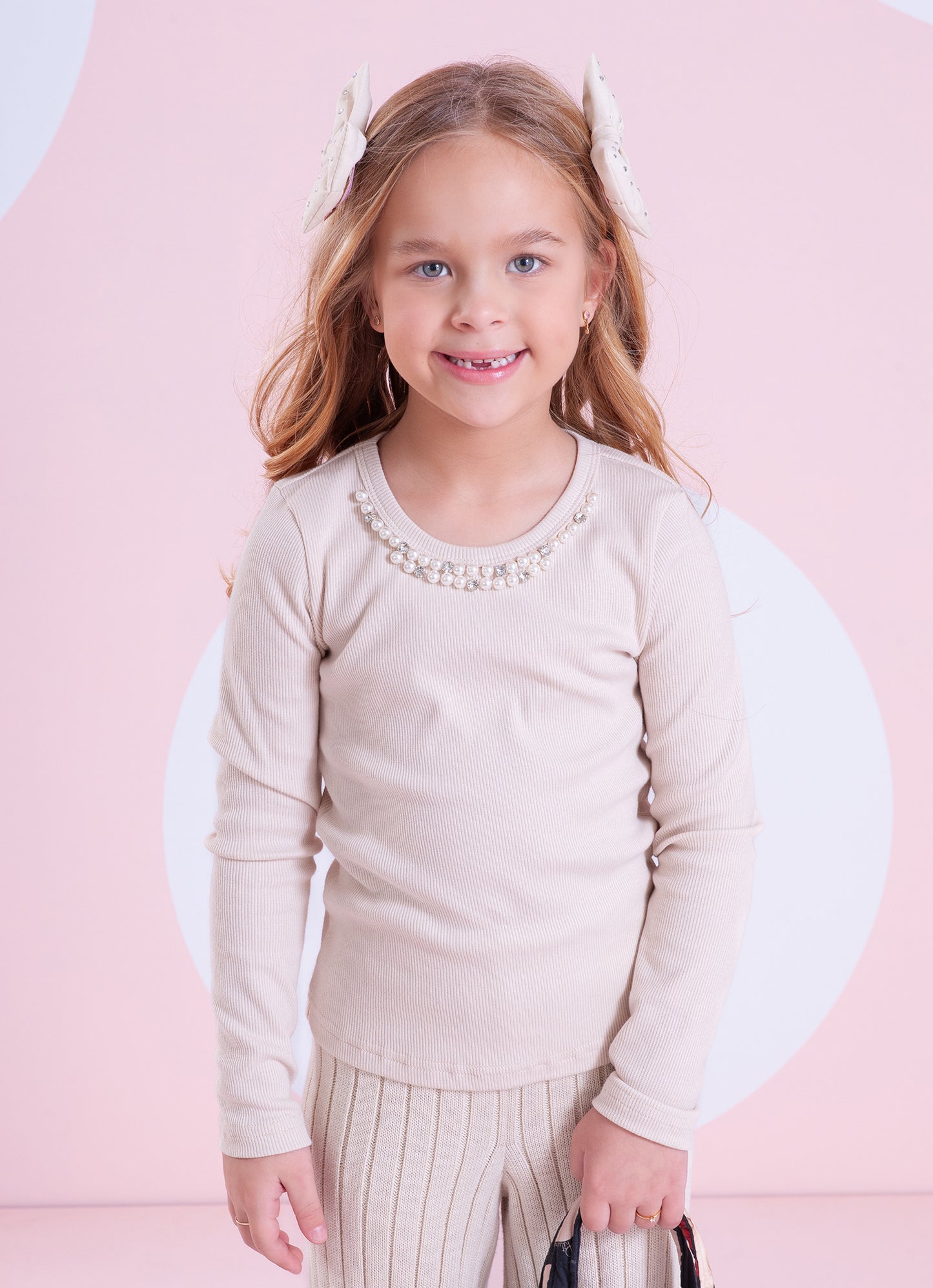 Blusa Ribana Bordado Pérolas e Cristais