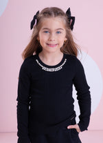 Blusa Ribana Bordado Pérolas e Cristais