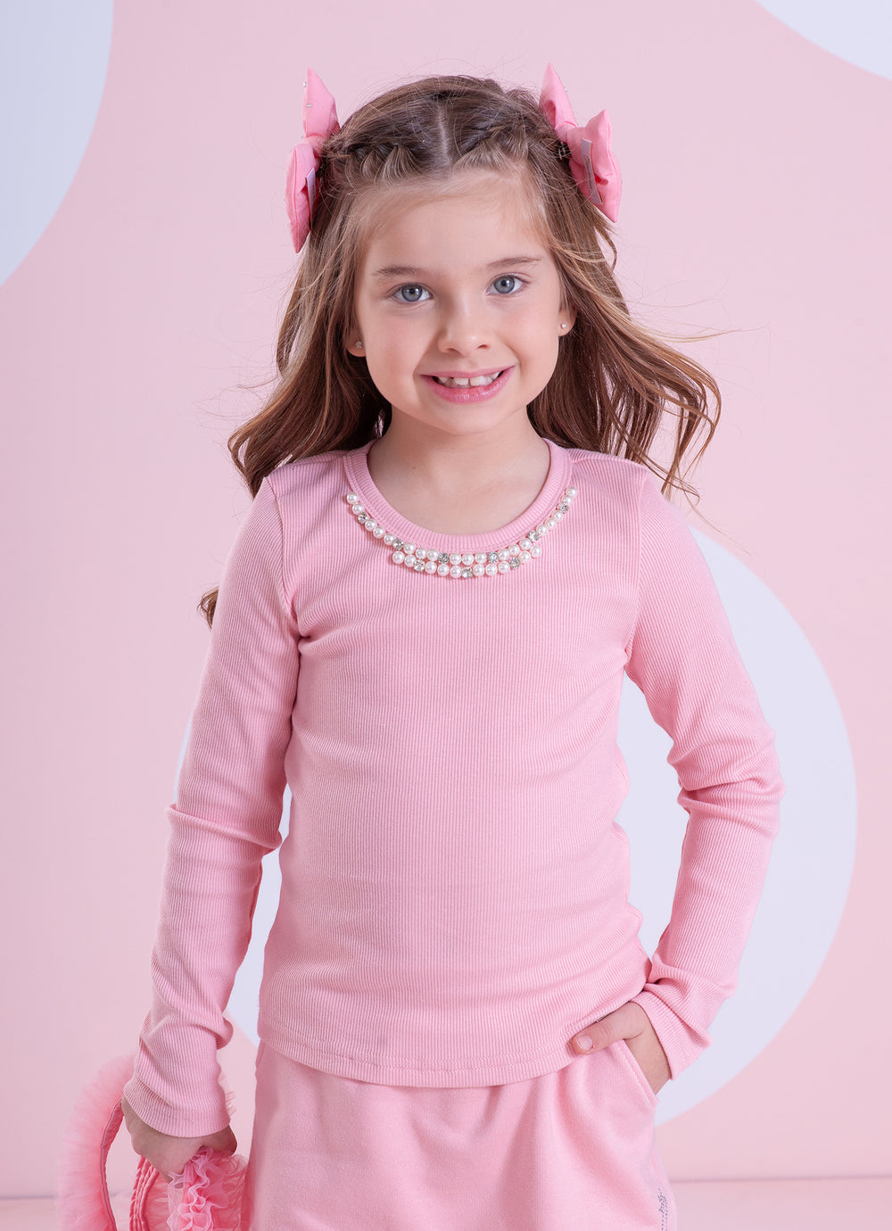 Blusa Ribana Bordado Pérolas e Cristais