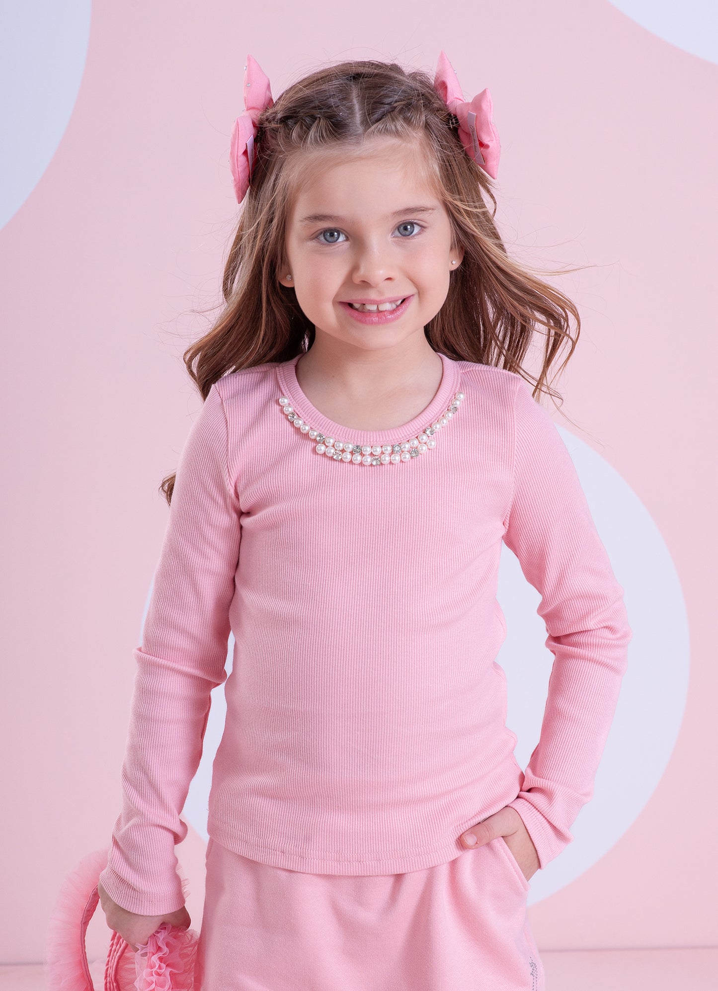 Blusa Ribana Bordado Pérolas e Cristais