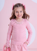 Blusa Ribana Bordado Pérolas e Cristais