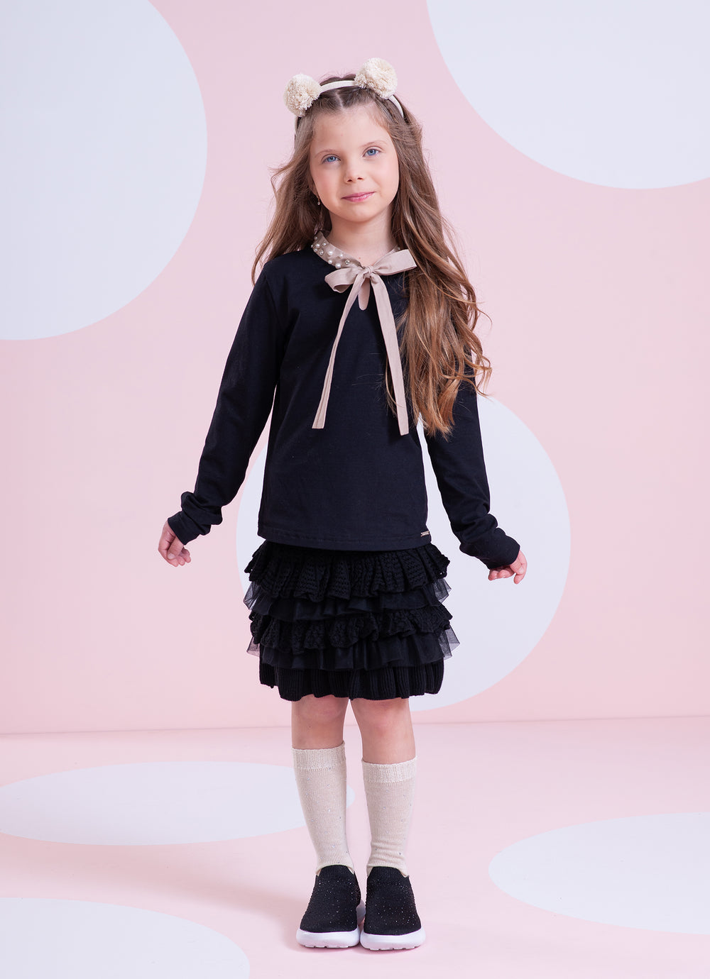 Blusa Cotton Gola Bordados