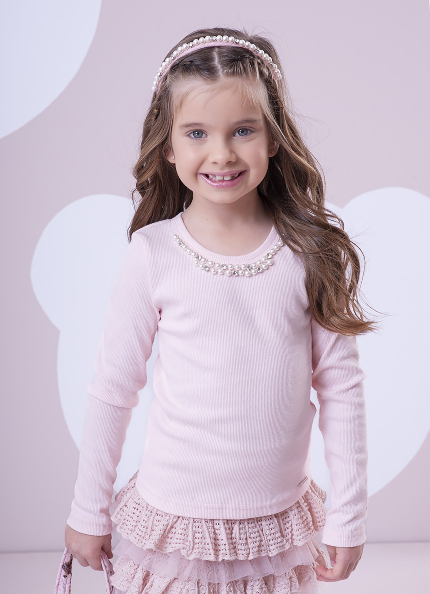 Blusa Ribana Bordado Pérolas e Cristais